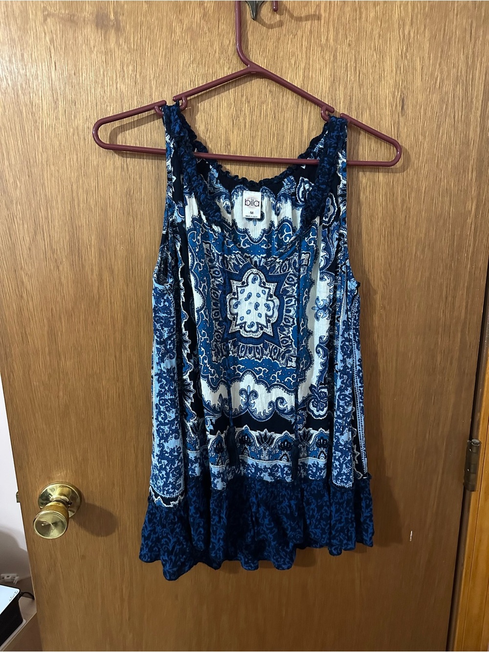 Bila Blue Paisley Top